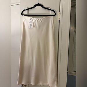 NWT Zara Long Silk Skirt-Size Medium